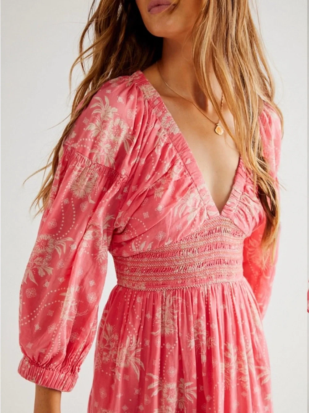 Free People Golden Hour Maxi Dress in Electropop Pink - Picture 4 of 7